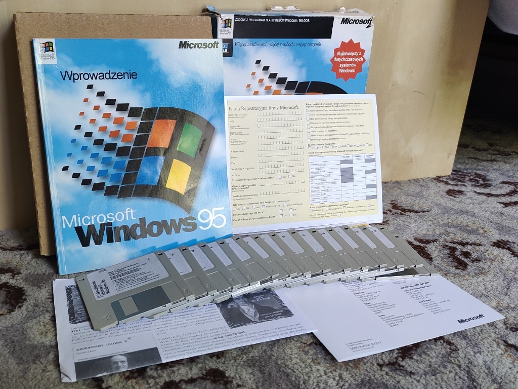 Windows 95 PL UPDATE BOX komplet na dyskietkach 050 031 950PL | Toruń ...