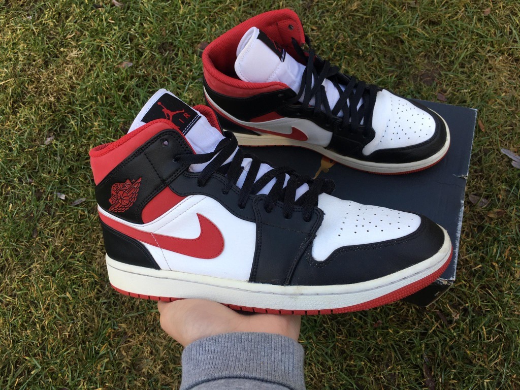 Buty Air Jordan 1 Mid black toe roz 44.5 oryginaln D bica Kup