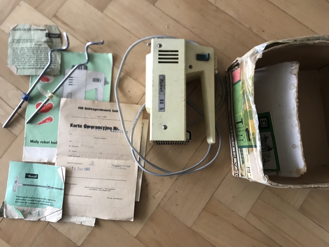 Mikser Komet RG5 PRL NRD sprawny Instrukcja | Łódź | Licytacja na ...