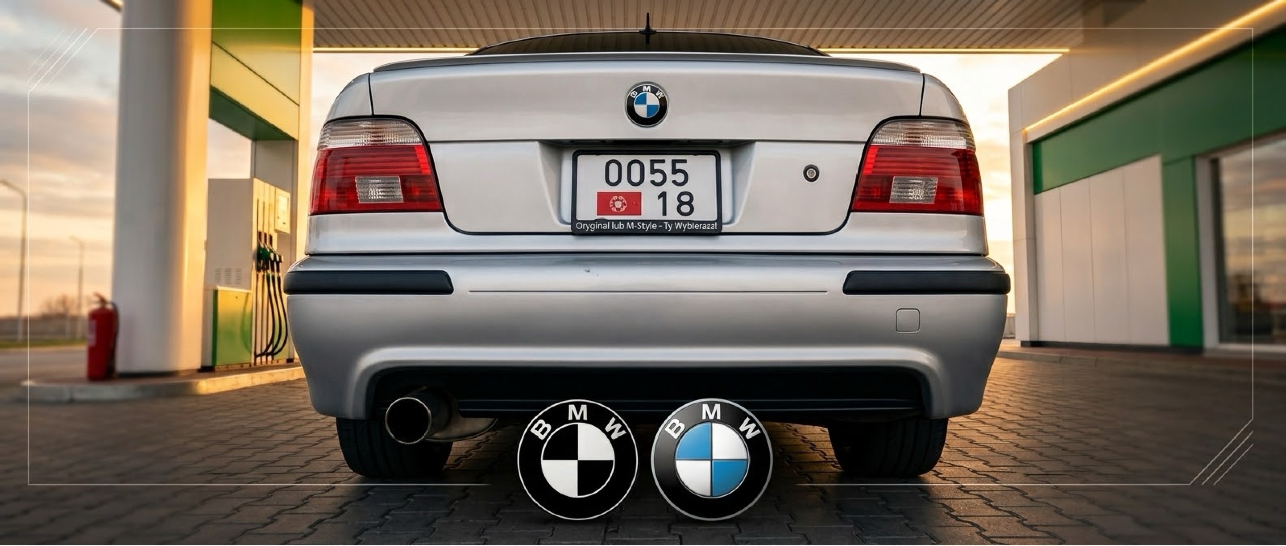 ЕМБЛЕМА / ЗНАЧОК NA КРИШКУ БАГАЖНИКА ЗАД BMW E39 – 78 MM 