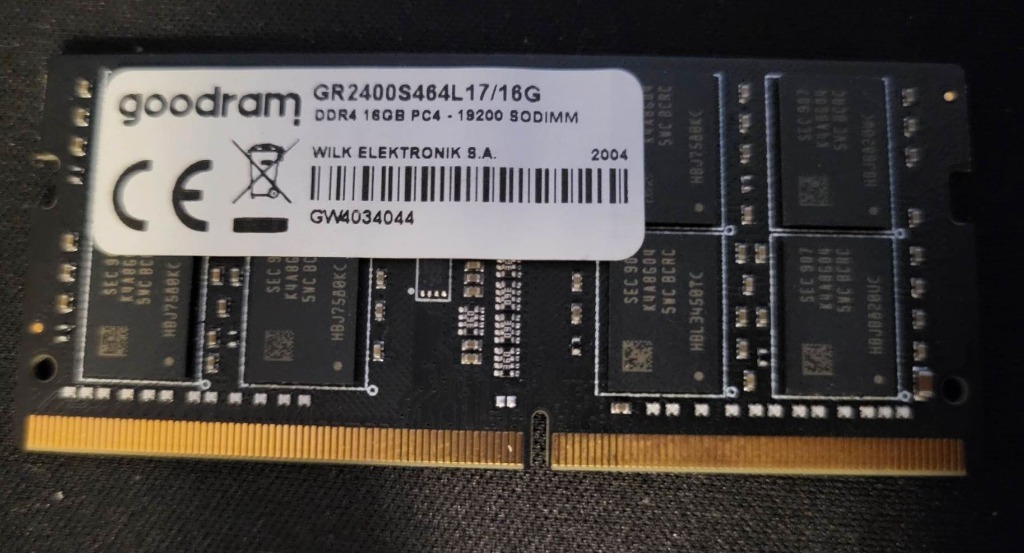 Goodram 16GB PC4-19200 Sodimm DDR4 2400Mhz