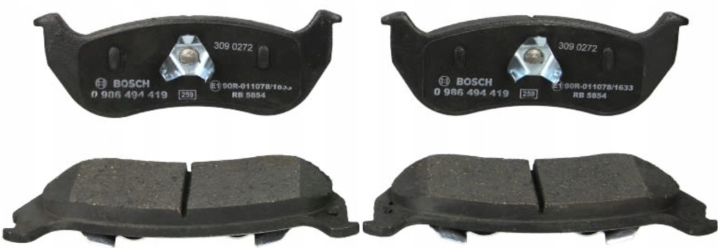 КОЛОДКИ ГАЛЬМІВНЕ ЗАД = BOSCH 0986494419 = JEEP CHEROKEE OD 1996 DO 2008 