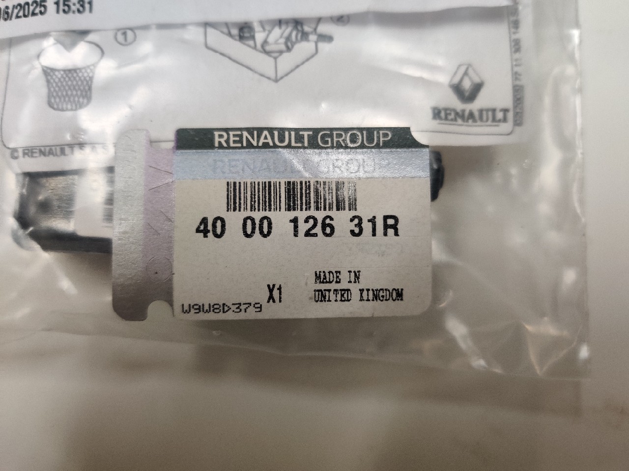 ДАТЧИК ТИСКУ КОЛІС TPMS LAGUNA/ESPACE OE 400012631R НОВИЙ ОРИГІНАЛ 