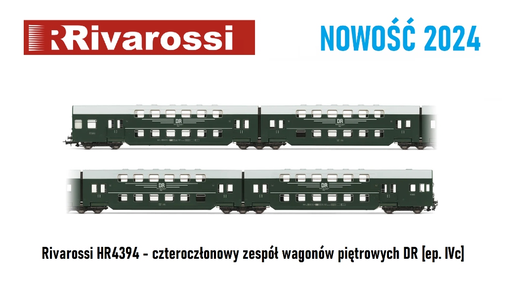 Rivarossi DR Doppelstockwagen 4-teilig - Modellbahn Zubehör H0