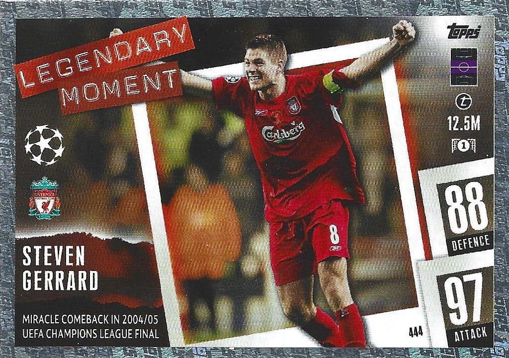 スポーツ steven gerrard MATCH ATTAX EXTRA 2024/25 100 CLUB LEGEND 342 STEVEN GERRARD