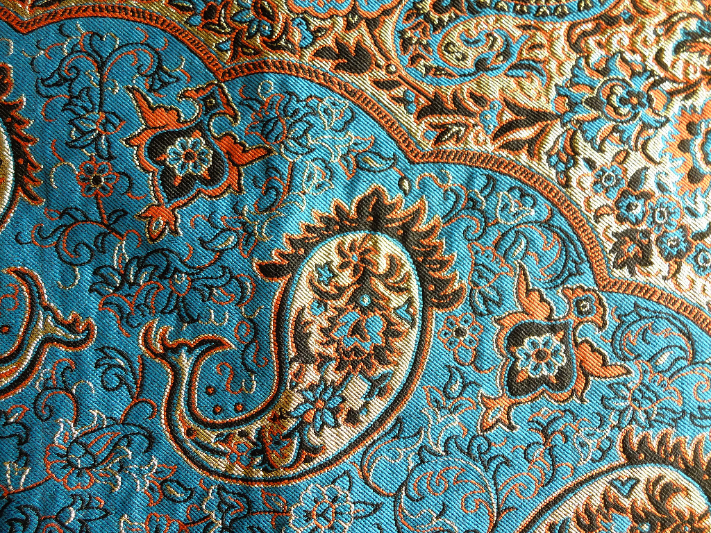 Obrus serweta z Iranu jedwab bawełna niebieski | Kraków | Kup teraz na  Allegro Lokalnie