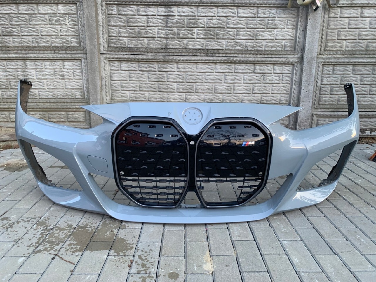 BMW 4 G22 G23 G26 i4 M PAKIET ZDERZAK PRZOD ATRAPA ORG BROOKLYN GRAU ...