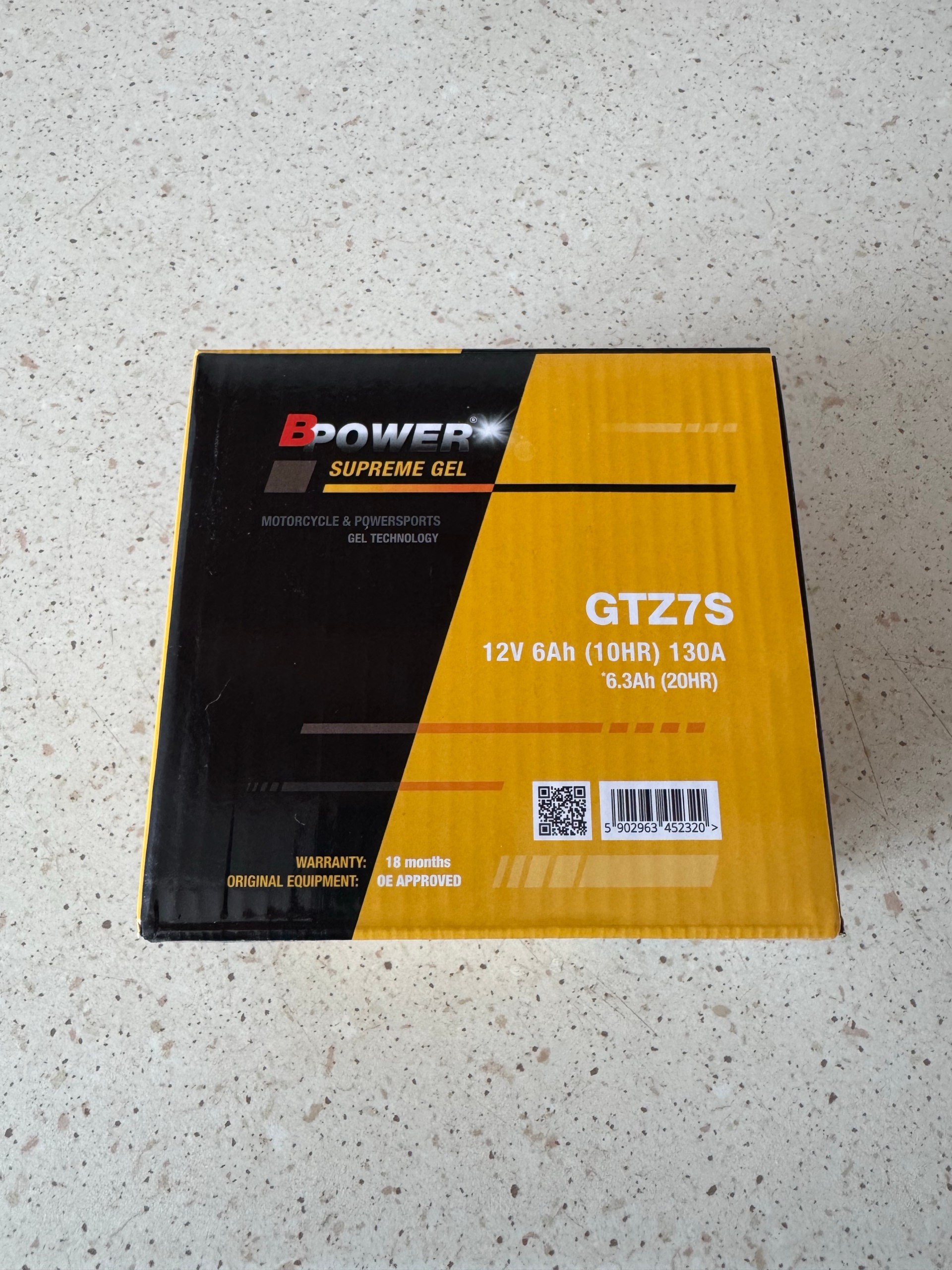 АКУМУЛЯТОР BPOWER SUPREME GEL GTZ7S 12V 6AH 130A 