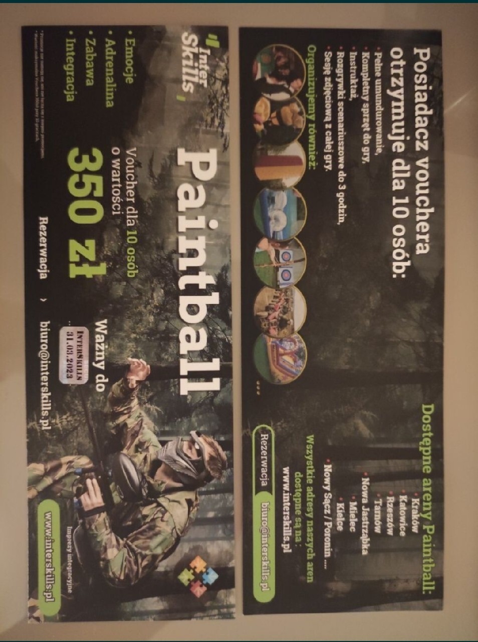 voucher na Paintball Kraków Kup teraz na Allegro Lokalnie