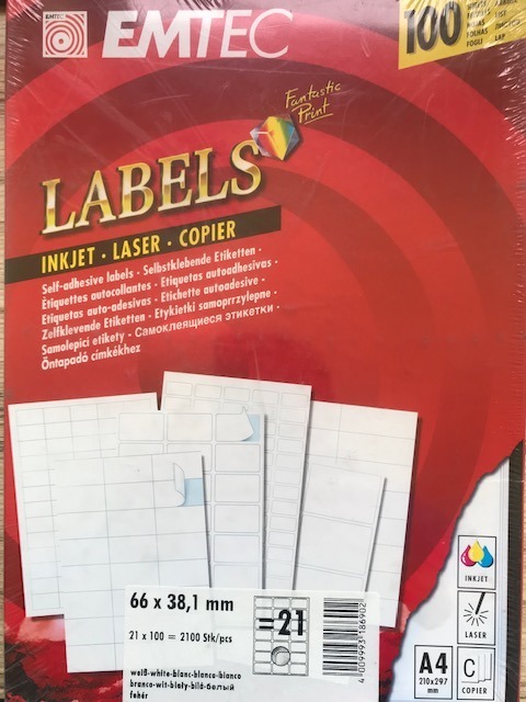 Etykiety EMTEC Label 66 x 38 1 100ark | Żółwin | Kup teraz na Allegro ...