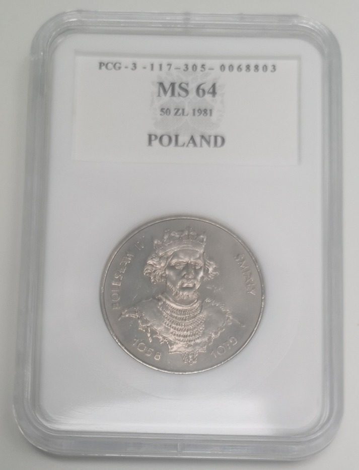 50 ZŁOTYCH 1981 BOLESŁAW ŚMIAŁY grading PCG MS64 | Gdańsk | Kup teraz ...