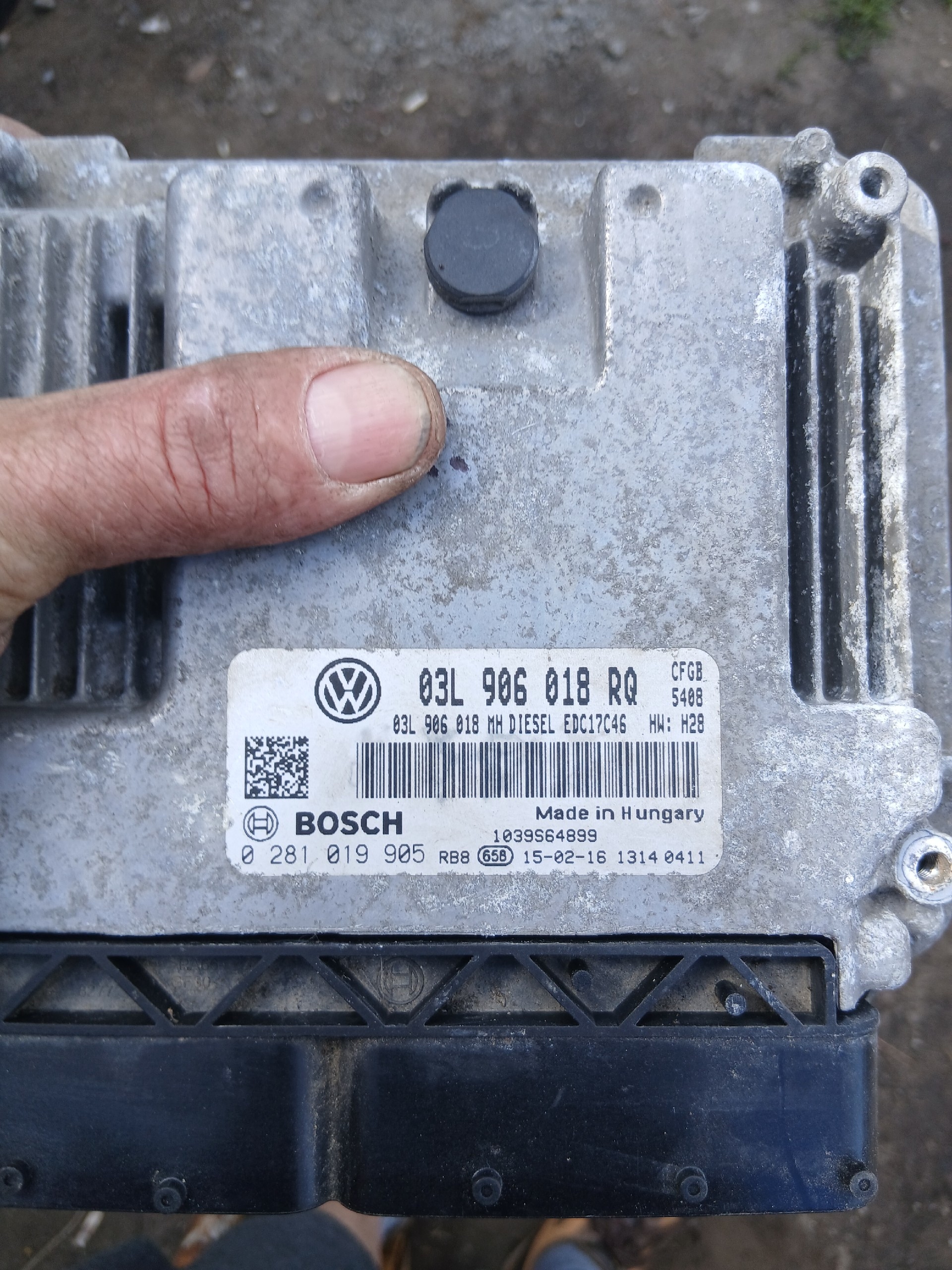 БЛОК КЕРУВАННЯ ДВИГУНА 03L 906 018 RQ 0281 019 905 SKODA SUPERB 2 