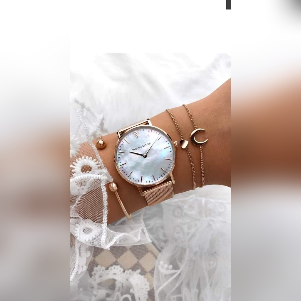 Paul valentine watch store rose gold seashell