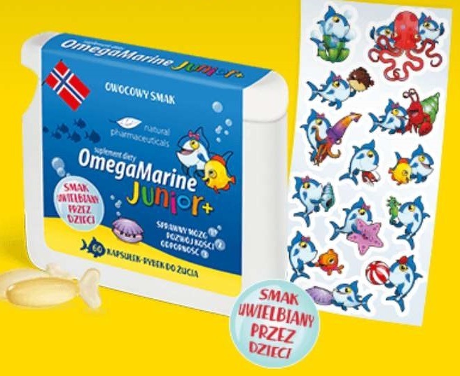 OmegaMarine Junior + 60 kapsułek +tatuaże Legnica Kup teraz na