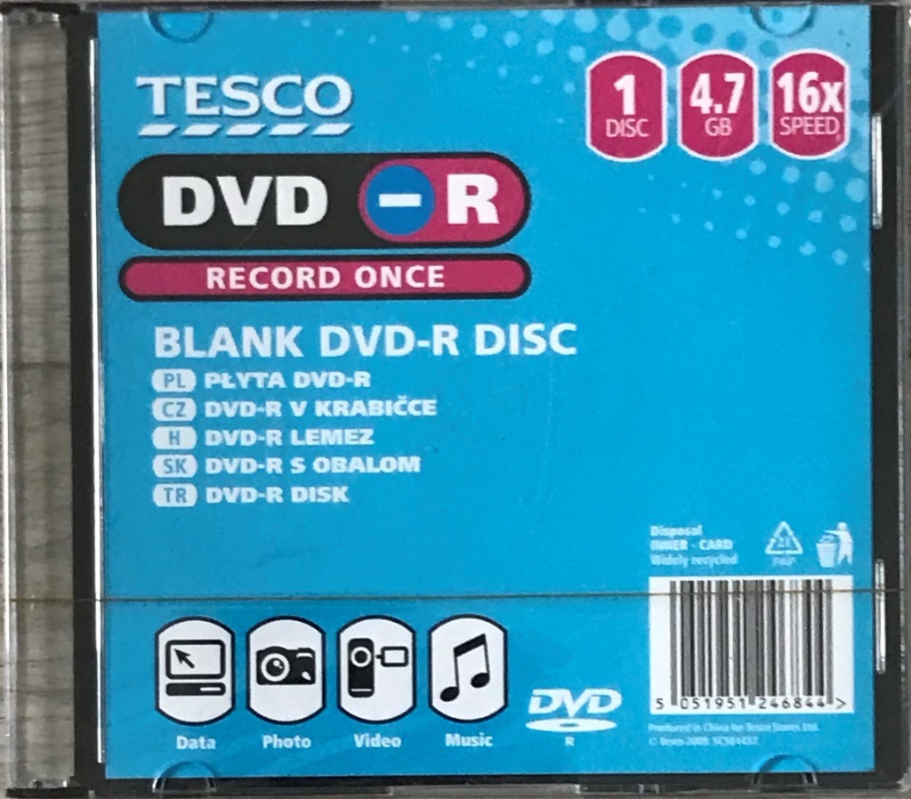 Płyta DVD TESCO DVDR Tczew Kup teraz na Allegro Lokalnie
