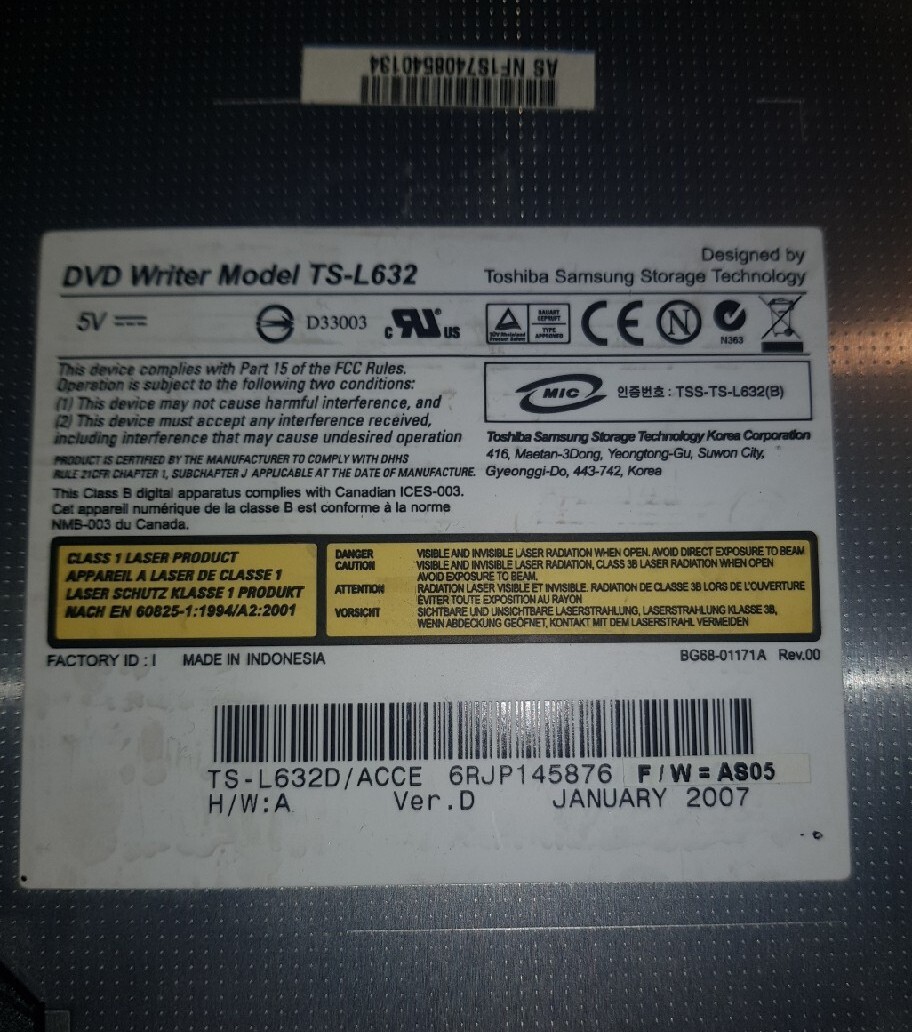 Nagrywarka Toshiba DVD Writer TSL632 Warszawa Kup teraz na Allegro