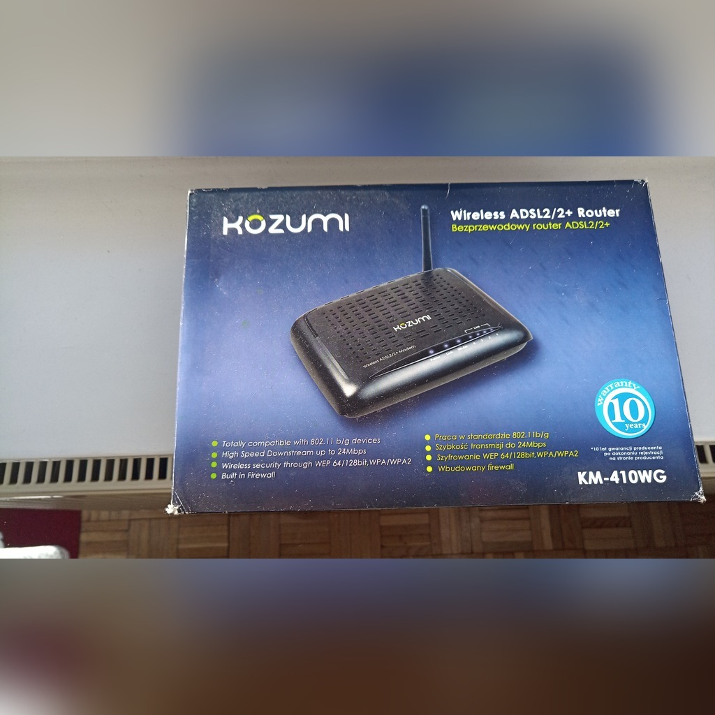KOZUMI KM410WG router asdl2/2+ Gniezno Licytacja na Allegro Lokalnie