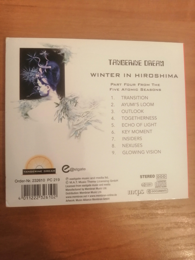 TANGERINE DREAM Winter In Hiroshima CD Mat Warszawa Kup teraz na