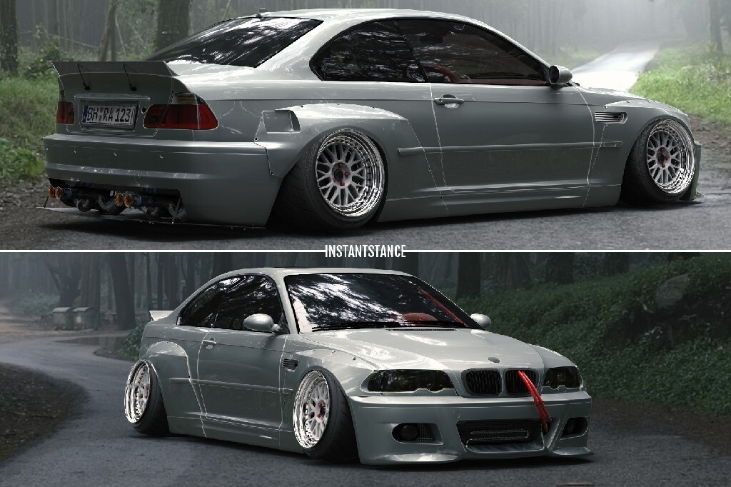 Kpl Poszerzenie Karoserii Wide Body Kit Bmw E46 Coupe Pandem