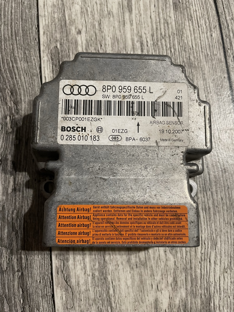 AUDI A3 8P РЕСТАЙЛ БЛОК КЕРУВАННЯ ПОДУШОК AIRBAG МОДУЛЬ СЕНСОР 8P0959655L 