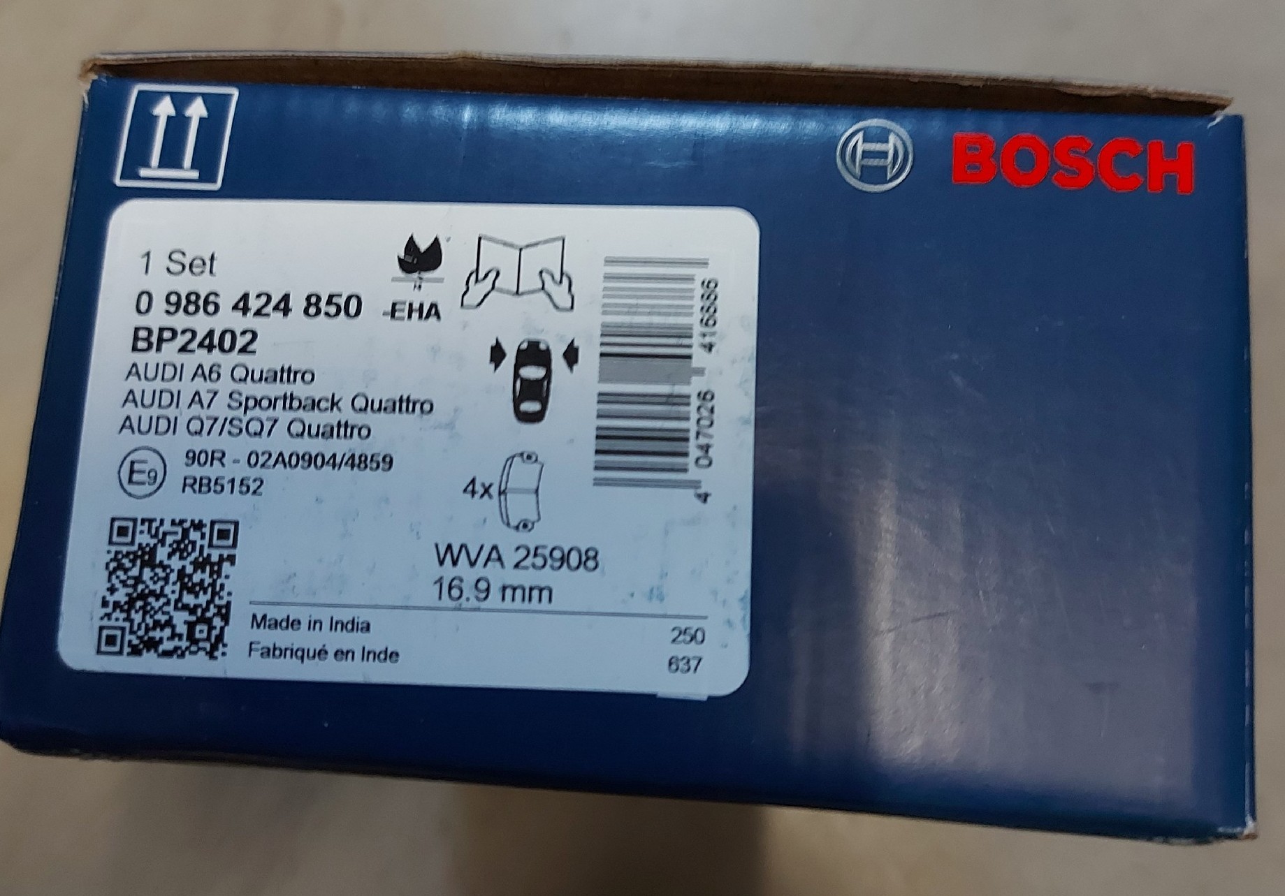 КОЛОДКИ HAM. AUDI P. A6/A7/A8/Q7/Q8 2,0-4,0 TDI QUATTRO 15 