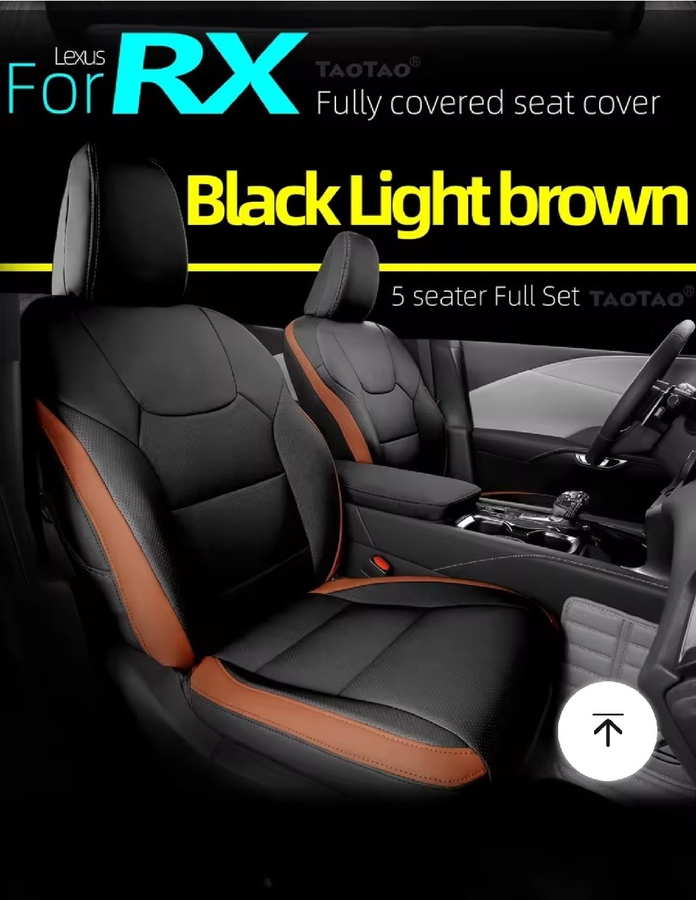 ЧОХОЛ АВТОМОБІЛЬНИЙ EKO ШКІРА DO LEXUSA RX 450H + 2022-25 