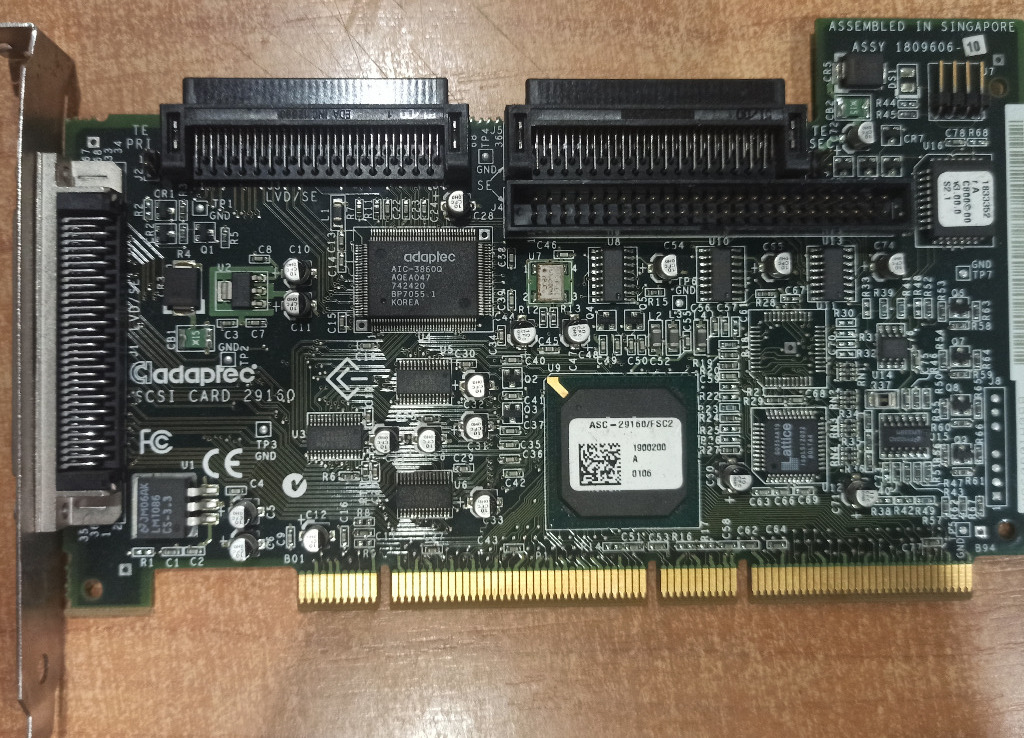 SCSI Interface Card Adaptec ASC-29160 Card - Internal Computer SCSI ...