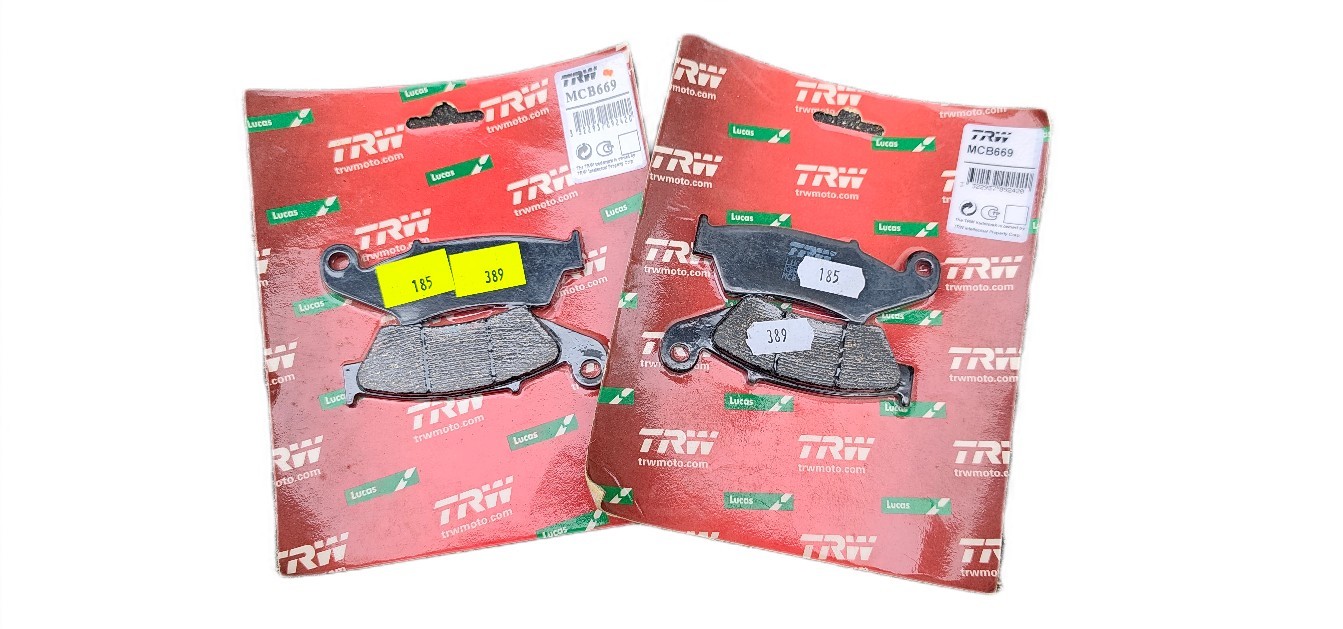 КОЛОДКИ ГАЛЬМІВНЕ ПЕРІД TRW MCB669 HONDA XL 650 V TRANSALP 
