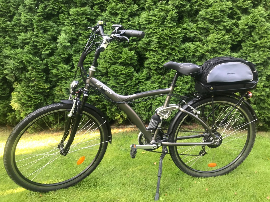 Rower elektryczny B'twin amortyzacja przód i tył Płock Kup teraz na