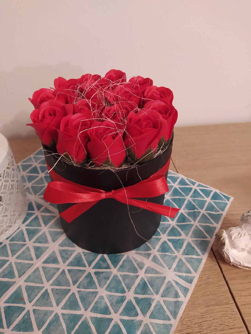 Flower box z kwiatów mydlanych czerwień Dzień Mamy Leszno Kup teraz