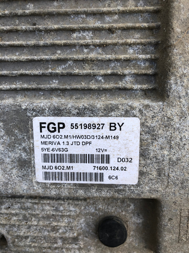 КОМП'ЮТЕР ДВИГУНА OPEL Z13DTJ OE 55198927 BY MJD6O2.M1 (C) 