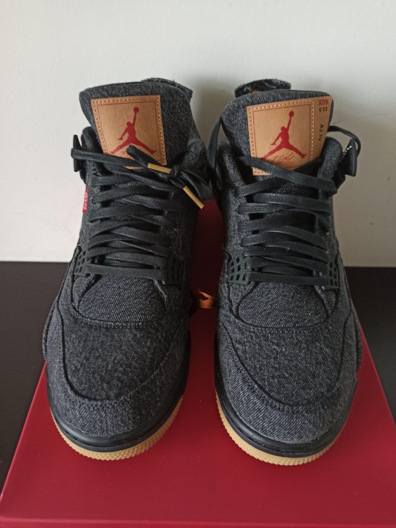 jordan 4 levis black