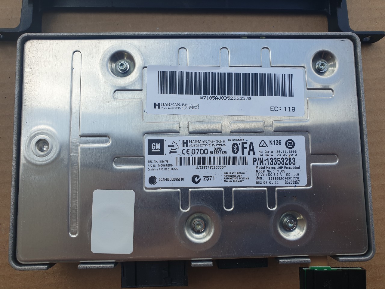 МОДУЛЬ BLUETOOTH OPEL CHEVROLET GM 13353283 