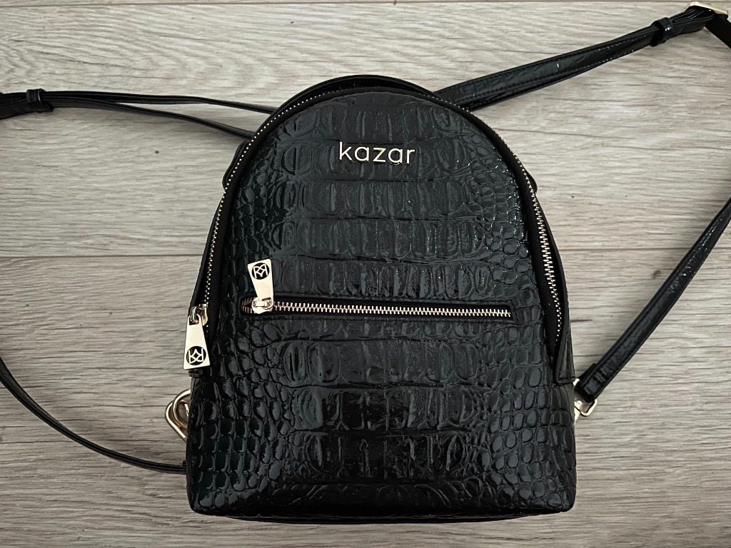KAZAR monogrammed leather backpack with handbag function HEMERA