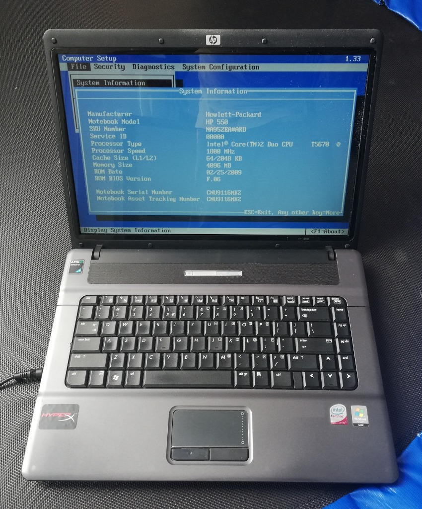 Laptop Hp 550 Na952ea Akd Na Czesci Kup Teraz Za 150 00 Zl Olsztyn Allegro Lokalnie