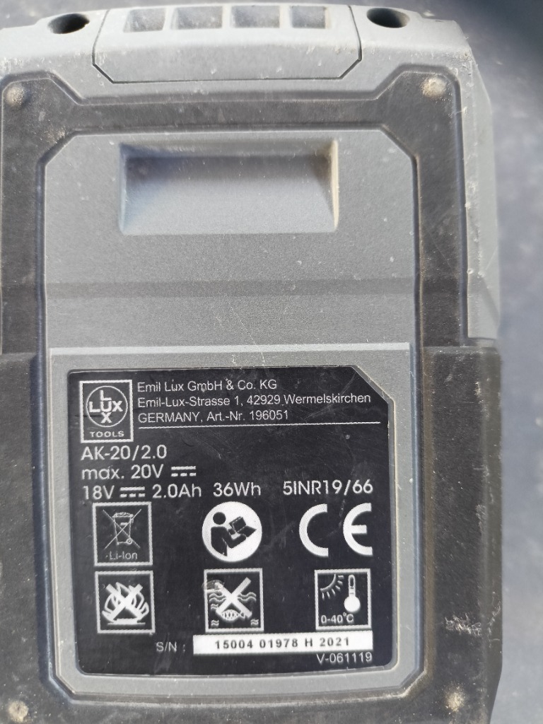 Аккумулятор lux tools 20v