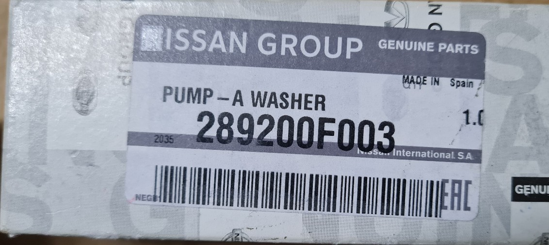 289200F003 ОРИГІНАЛ НАСОС ОМИВАЧА NISSAN 