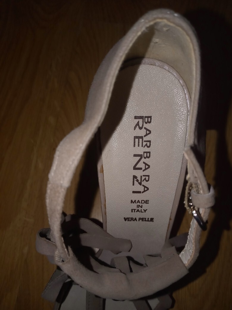 Chaussures Talons Barbara Renzi Italie Taille 38 - Marron, Cuir, Occasion, Talon Kitten
