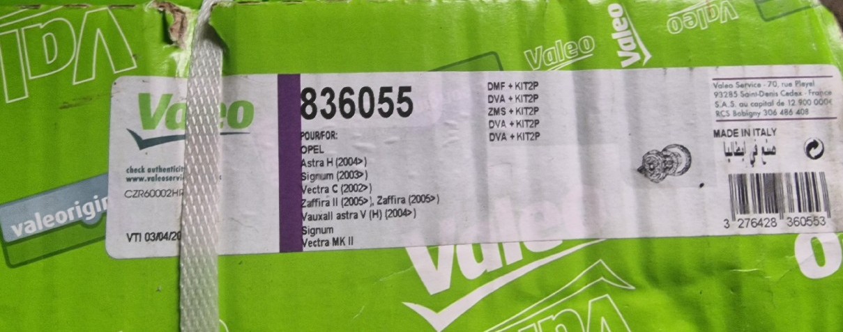 ЗЧЕПЛЕННЯ VALEO 836055 OPEL VECTRA C ZAFIRA B SIGNUM 