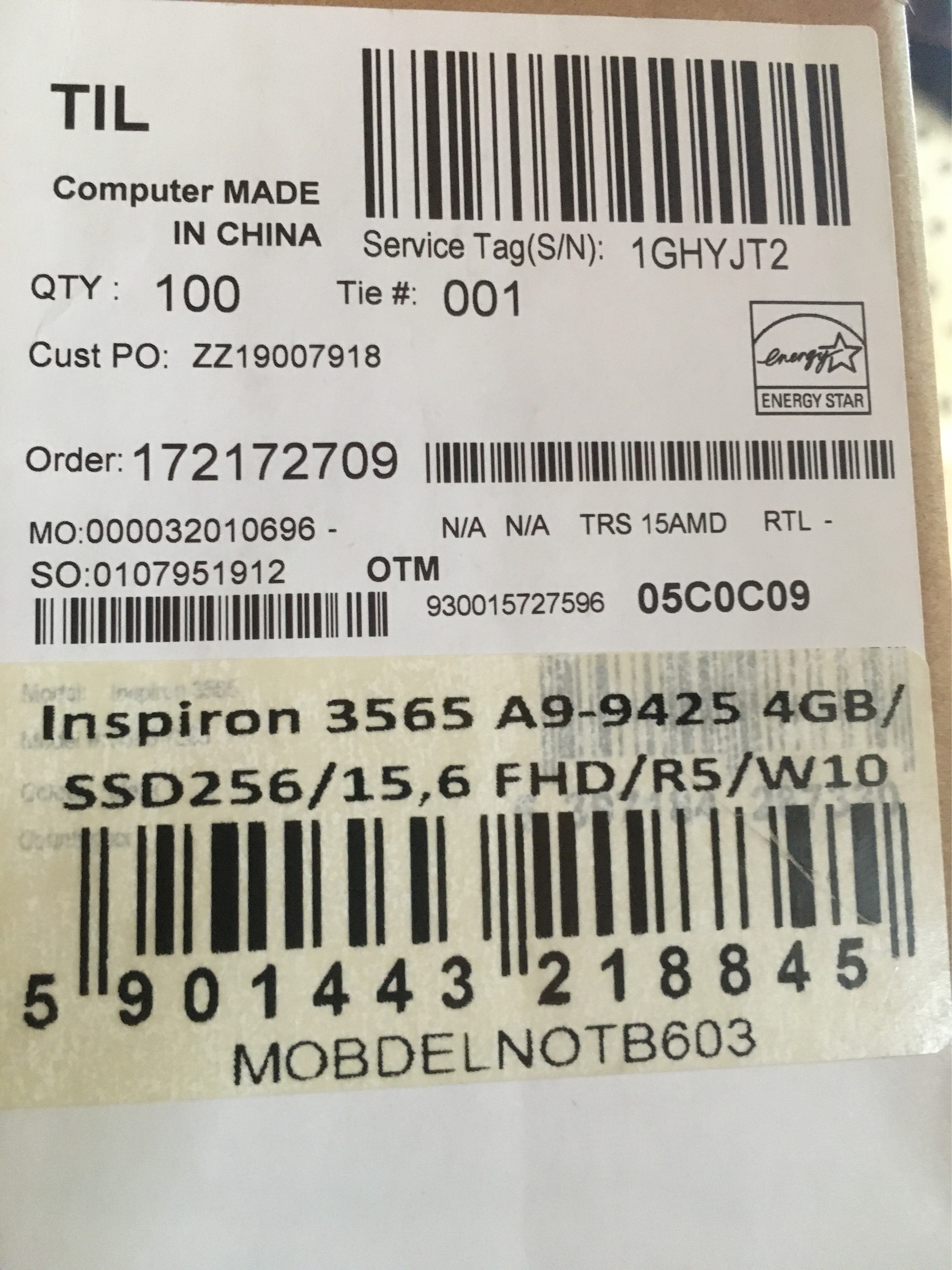 Dell inspiron 15-3565 Купить в Украине: б/у разборка, оригинал