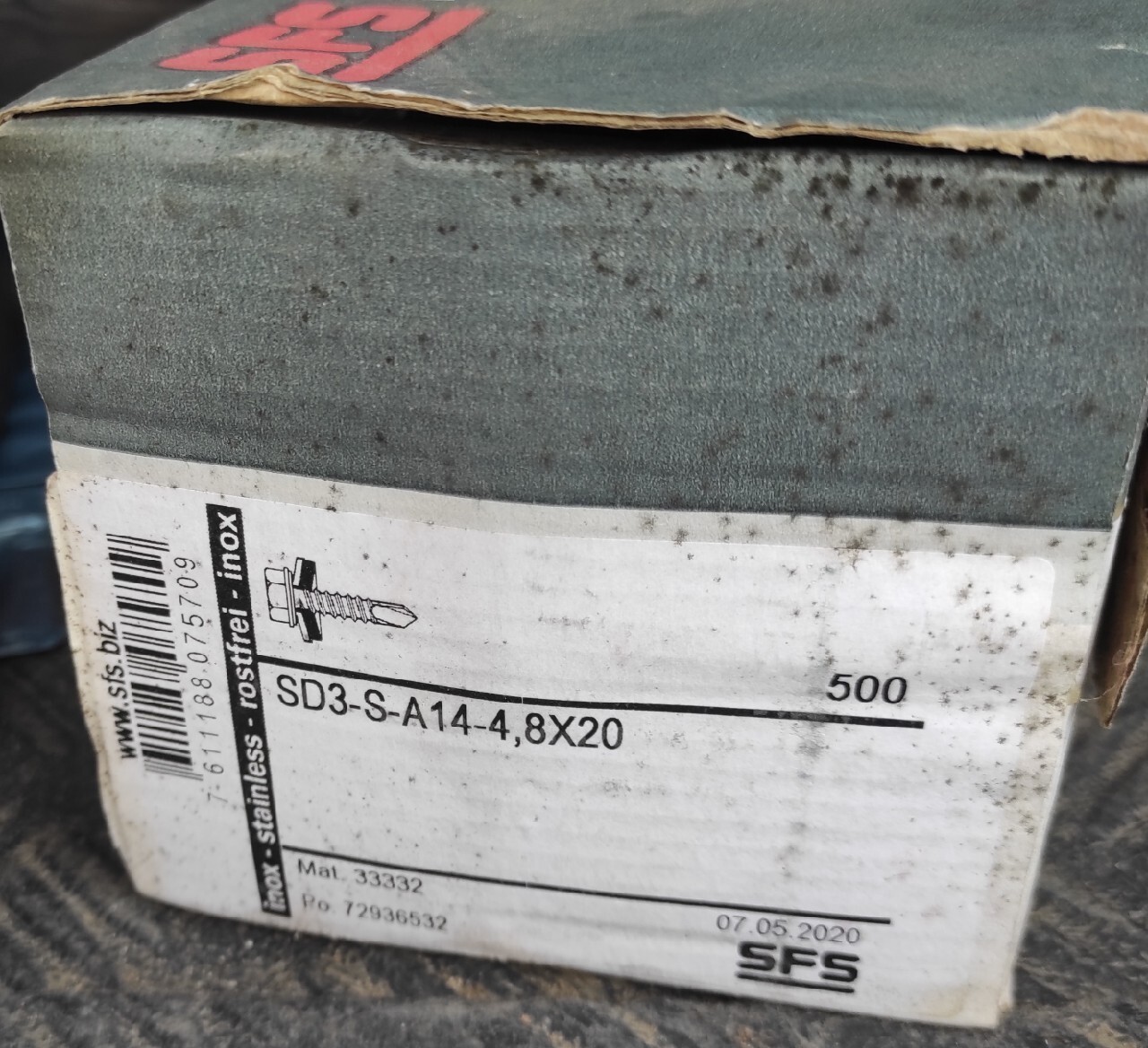 Wkręty samowiercące SFS SD3SA144 8×20 INOX | Łomża | Kup teraz na ...