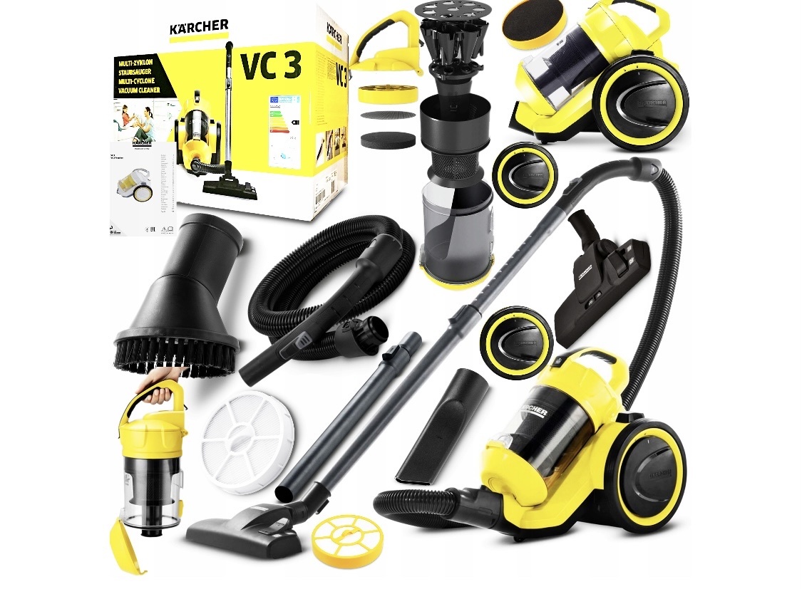 Odkurzacz bezworkowy Kärcher VC 3 z zestawem | Łódź | Kup teraz na ...