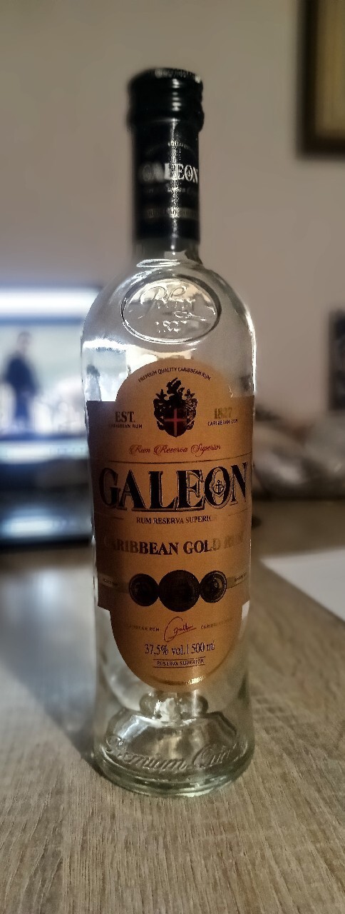 Pusta butelka po galeon Caribbean gold rum 500ml 20 | Giebułtów | Kup ...