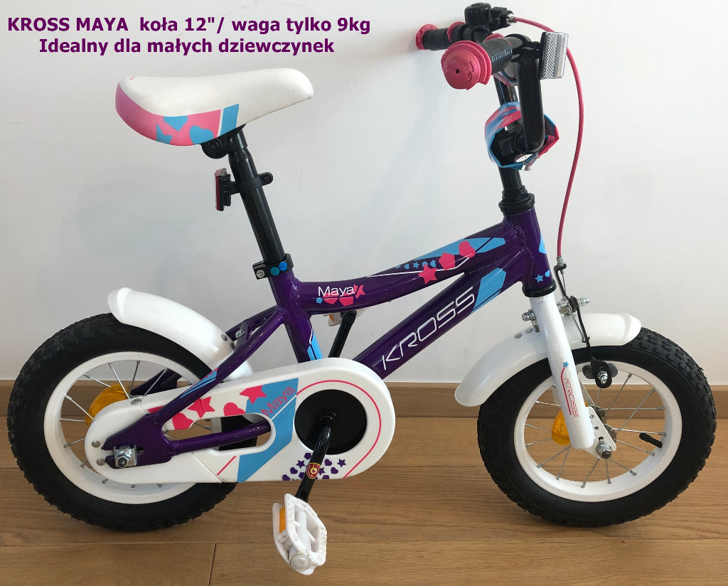 Lekki rowerek dziewczęcy Kross Maya 12" / waga 9kg Kalisz Kup teraz