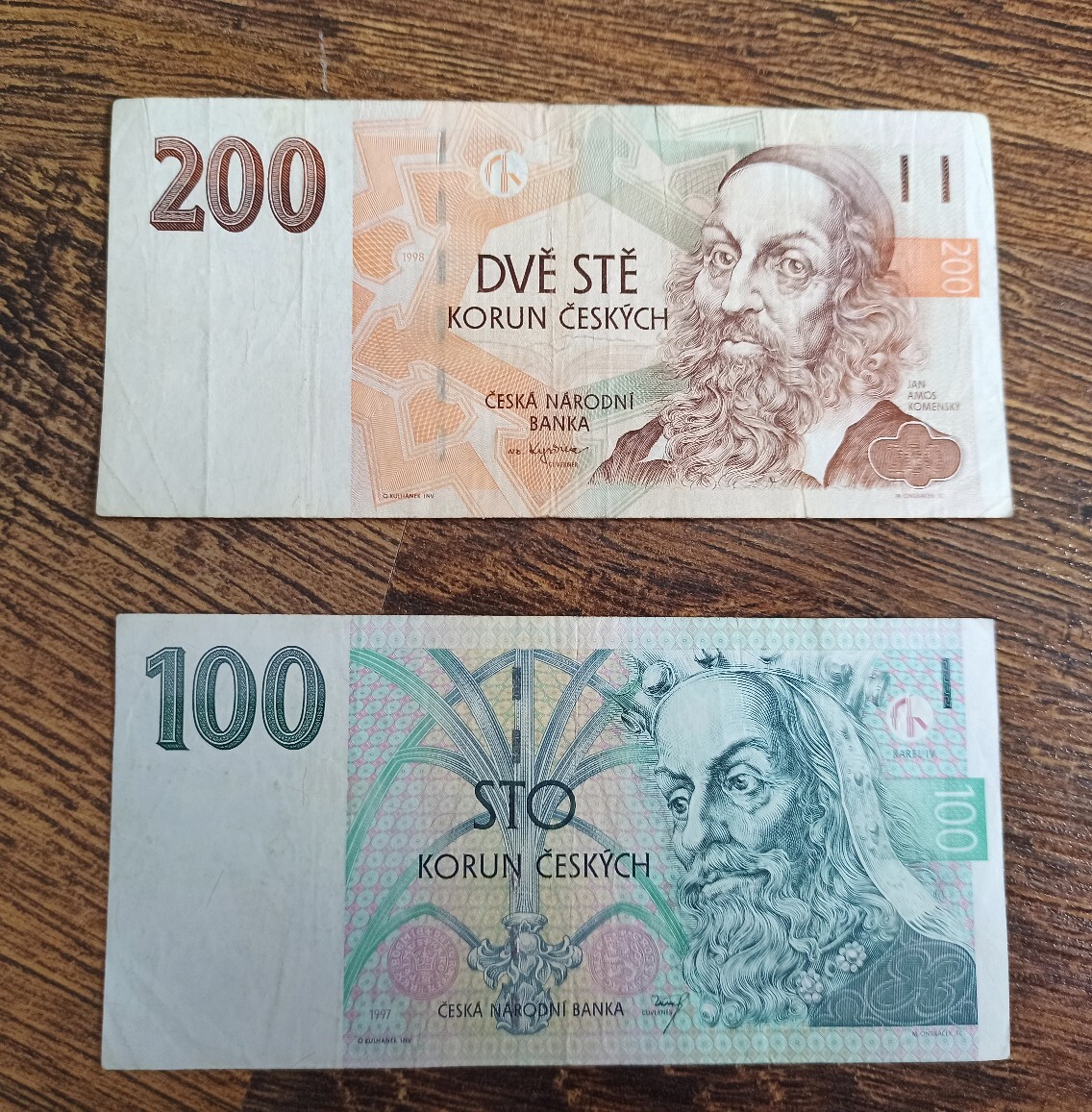 100-200-koron-czeskich-2-banknoty-radymno-licytacja-na-allegro