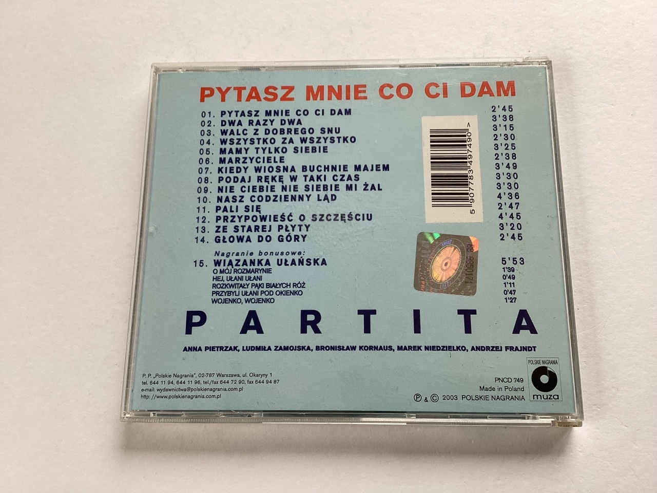 Partita Pytasz Mnie Co Ci Dam