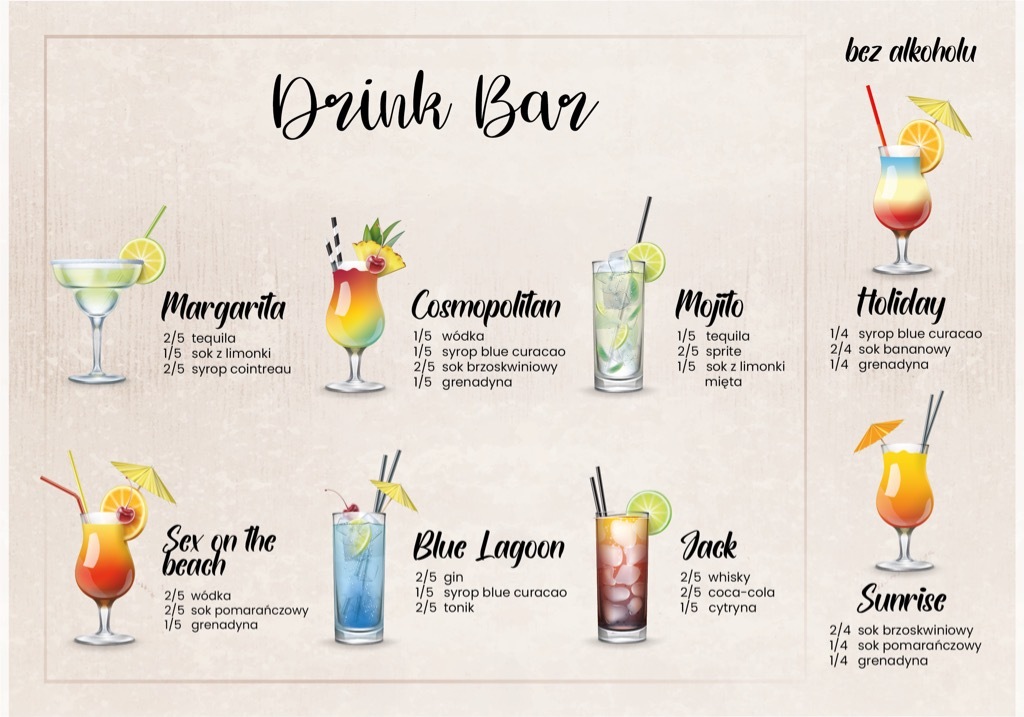 Tablica, drink bar personalizowany projekt Nowy Sącz Ogłoszenie