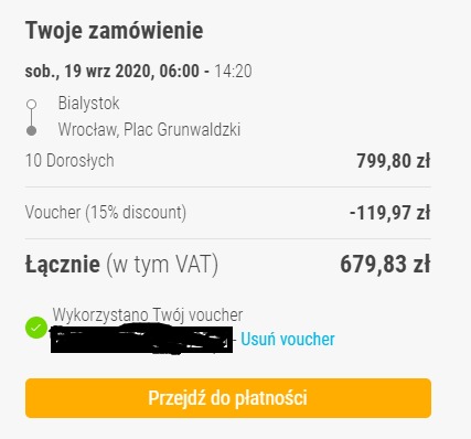 Voucher kupon zniżka kod rabat Flixbus 15% | Białystok | Kup teraz na  Allegro Lokalnie