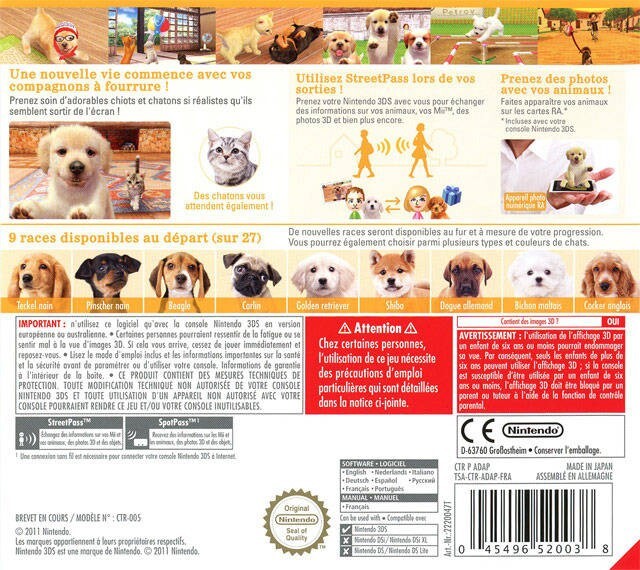 Nintendogs Cats: Golden Retriever & NewFriends 3DS | Poznan | Kup na Allegro Lokalnie