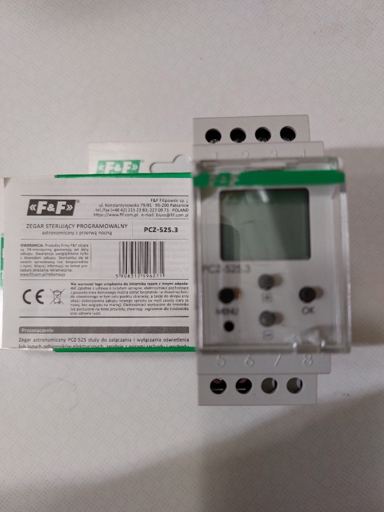 F&F PCZ-525.3 ZEGAR STERUJĄCY ASTRONOMICZNY z NFC | Ostrołęka | Kup ...